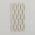 Modern White Wainscoting Panel With Wavy Design For Interior Wall