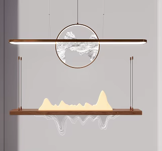 New Chinese Chandelier 3d model