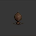 Realistic Brown Ant With Spiky Back Hairs Long Antennae And Slender Legs