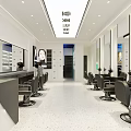 Elegant Bright Modern Beauty Hair Salon Interior Design With Complete Set Of Professional Hairdressing Facilities
