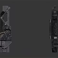 Disassembled Mechanical Equipment Parts Including Brackets Gears And Metal Components