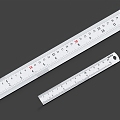 Stainless Steel Ruler Ruler Measuring Ruler Office Supplies 3d model