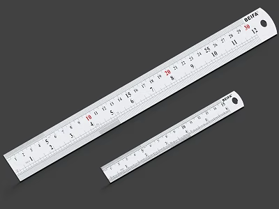 Stainless Steel Measuring Rulers as Essential Hardware Tools for Precision Measurement Tasks 3d model