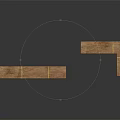 Wooden Tables With Two Shapes Featuring Drawers And Smooth Surface On Black Background