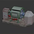 Metallic Industrial Equipment With Motor Base Heat Sink And Mechanical Structure