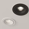 Black And White Recessed Ceiling Downlights And Spotlights Modern Interior Lighting 3d model