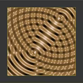 Golden Wavy Diamond Pattern Stylish Decorative Household Item for Home Use