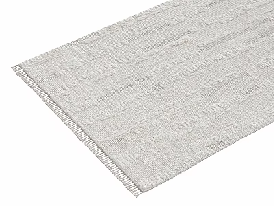 Light Colored Square Rug With Woven Texture And Soft Material For Home Decor 3d model