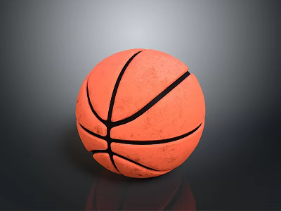 Orange Basketball With Black Lines For Sports Training And Daily Use 3d model