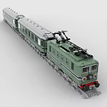 LEGO Toy Train Light Rail Metro High Speed Rail EMU Urban Rail Train Rail Transit Tram City 3d model