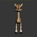 Cute Plush Giraffe Toy With Brown Spots Big Eyes White Legs And Black Hooves