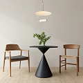Modern Dining Table and Chair Dining Table and Chair Combination Casual Table and Chair Combination 3d model