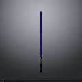 Detailed Blue Lightsaber Structure With Glowing Blade And Black Hilt