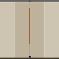 Sleek Modern Wall Light With Warm Glow And Minimalist Design On Beige Wall