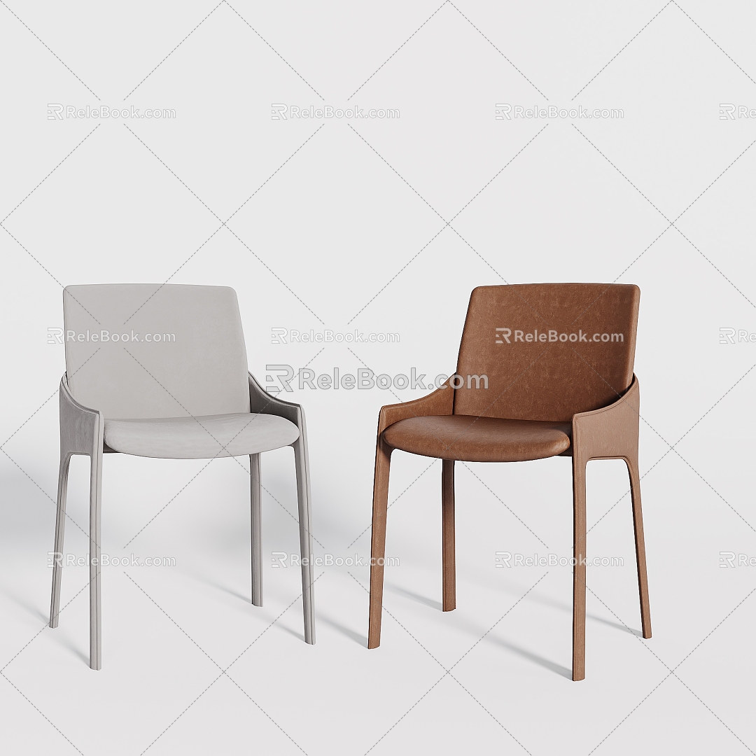 Single Chair Dining Chair 3d model