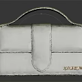 Green Leather Handbag With Handle Buckle And Jackson Brand Logo