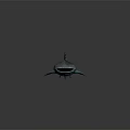 Whale Shark With Streamlined Gray Body White Spots And Fins On Dark Reflective Surface