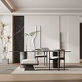 Modern study 3d model