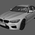 White BMW Modern Sporty Sedan Exterior With Black Wheels And Aerodynamic Design