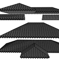 Various Roof Tile Components With Different Shapes And Sizes For Construction 3d model