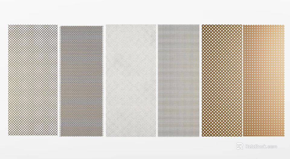 Assorted Decorative Texture Patterns In Neutral Tones For Interior Design 3d model