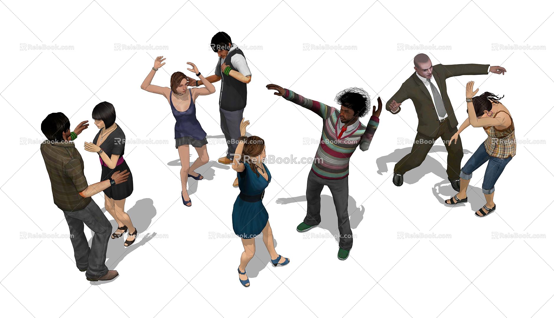 Modern Multiplayer Dancing Man 3d model