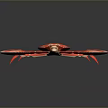 Red Crab With Large Claws Vibrant Red Color And Detailed Body Texture