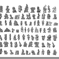 Various Intricate Carved Patterns With Diverse Shapes Styles And Decorative Details