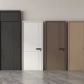 Interior Doors In Various Colors And Different Materials For Home Design 3d model
