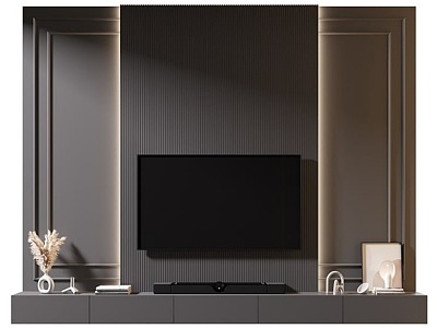 TV background wall model