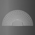 Modern Air Conditioner Air Outlet With Fan Shaped Concentric Circles Design