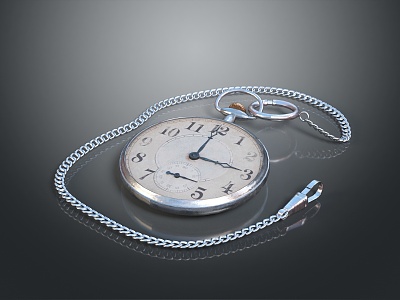 Vintage Pocket Watch Mechanical Pocket Watch Old Pocket Watch 3d model