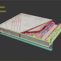 Gray Architectural Platform Structure With Transparent Base And Step Details
