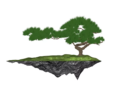 modeling pine potted plant green plant 3d model