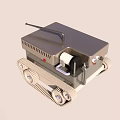 Smart Machine With Tracked Chassis Top Control Panel And Antenna Structure 3d model