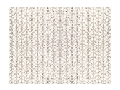 Square Rug With Woven Grid Pattern In Neutral Beige Tone For Home Decor 3d model