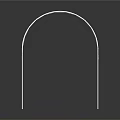Metal Arch Decoration With Geometric Cutout Design And Curved Structure