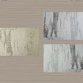 Square Rugs with Modern Textured Patterns in Beige Light Gray Dark Gray on Wooden Floor