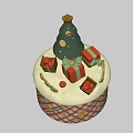 Birthday Cake Christmas Cake Christmas Elements Christmas Tree Gifts 3d model