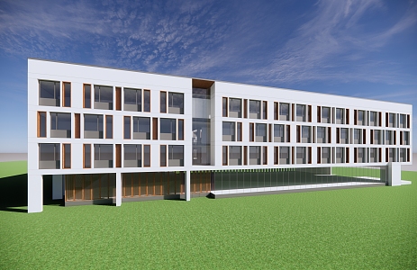 Modern Teaching Building School 3d model