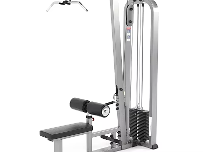 Commercial Grade Fitness Strength Training Machine With Adjustable Seat And Weight Stack 3d model