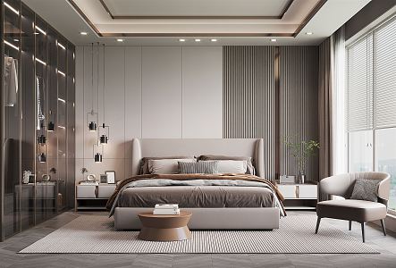 Light Luxury Bedroom 3d model