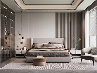 Light Luxury Bedroom 3d model