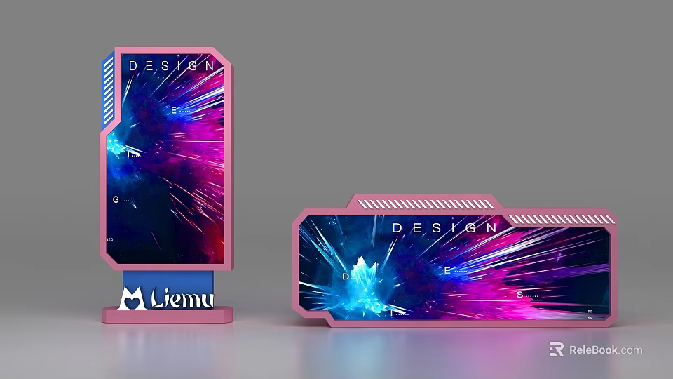Liemu Commercial Display Equipment With Modern Design Elements And Vibrant Colors 3d model 