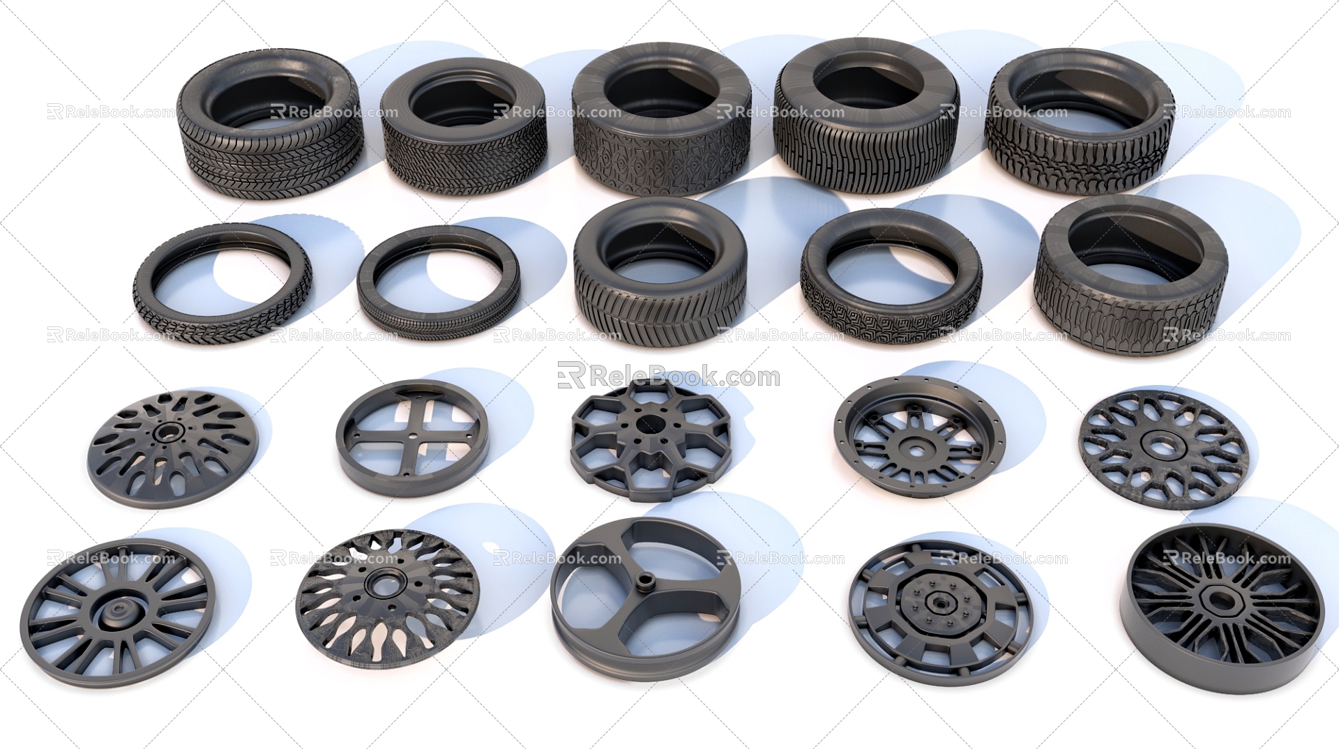 tire rim rim 3d model