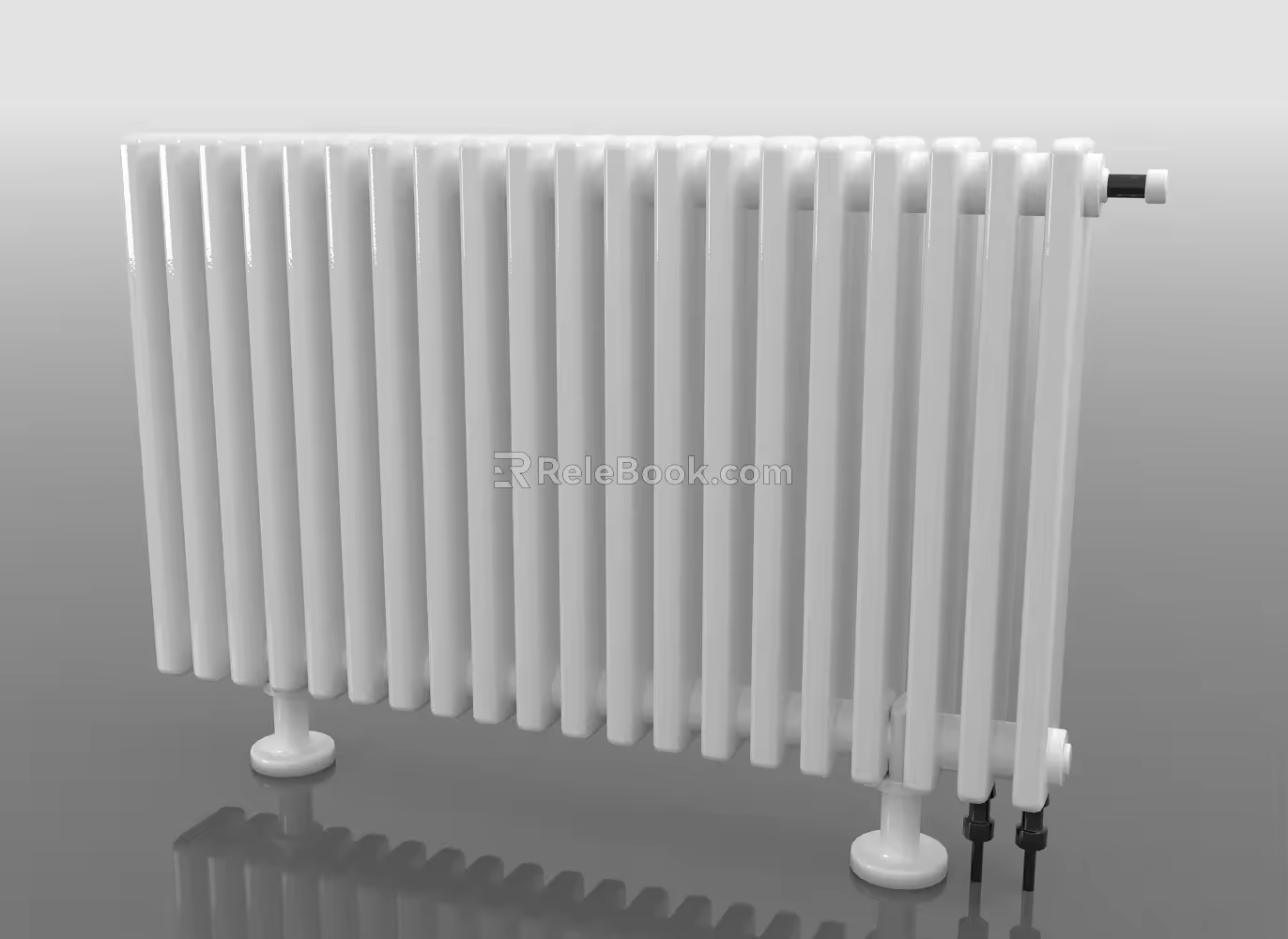 Modern heating pipe radiator 3d model