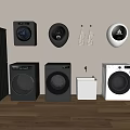 Various Styles Of Washing Machines In Different Colors Wall Mounted And Floor Standing