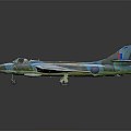 Military Airplane Model with Blue Green Brown Camouflage Cockpit Landing Gear Down and Dark Background
