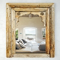 Vintage antique decorative mirror 3d model