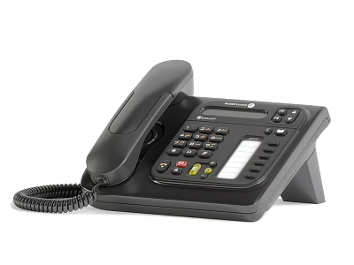 Black Corded Landline Phone With Numeric Keypad LCD Display And Handset For Office Use 3d model